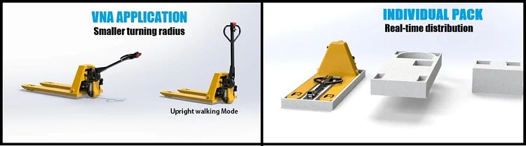 Compact mini LPF lithium electric pallet truck 1.3 ton 1.5 ton 2.0 ton with hand pallet truck function