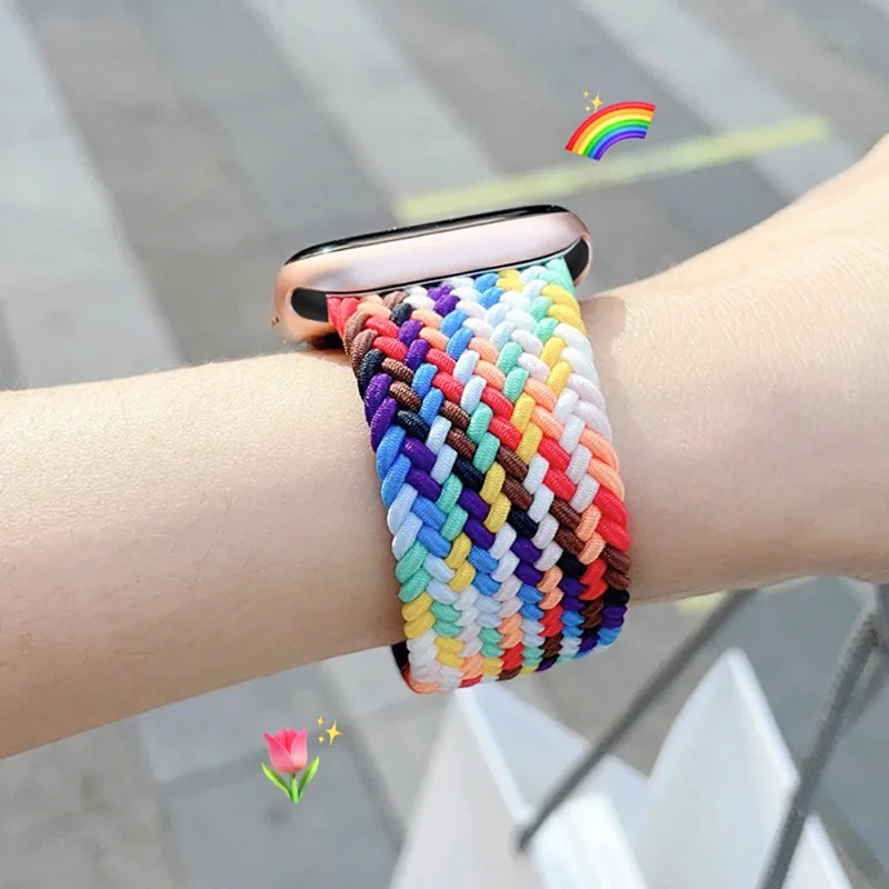 Correa Elástica de Repuesto para Apple Watch, Correa Trenzada de