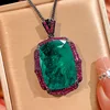 Emerald pendant with Chopin chain
