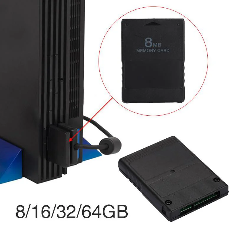 High Quality New 8MB 16MB 32MB 64MB Playstation 2 Memory Card Expansion OPL MC Boot Program for PS2 Storage