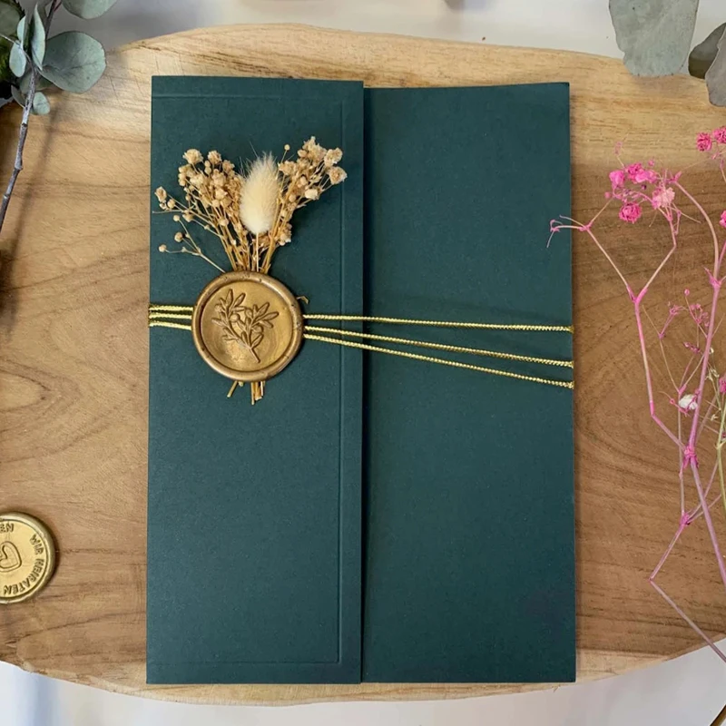 Custom Luxury Paper Invitation Card With Envelope Seal Finish Greeting Cards Invitation for Wedding factory