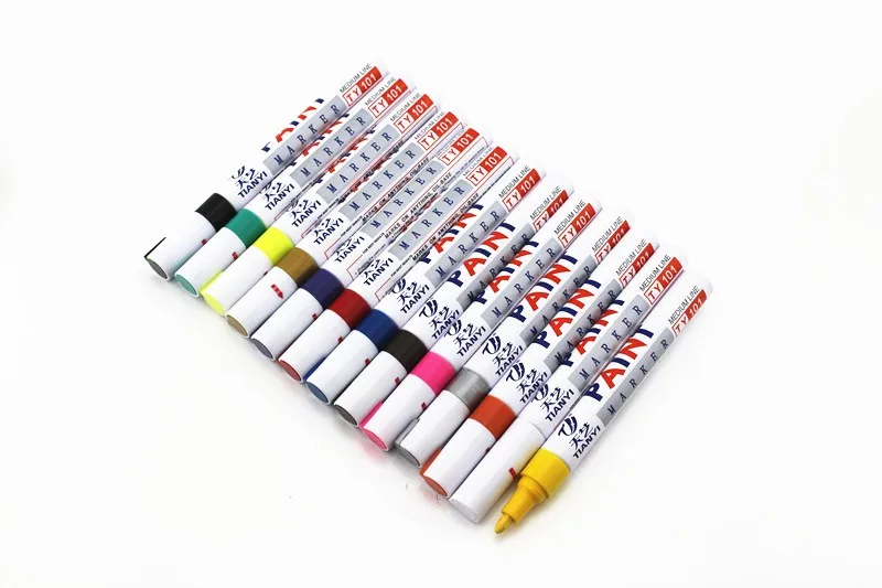 Permanent Oil Based Paint Markers Medium Tip Quick Dry Waterproof  Marker for Metal Wood Plastic Rock Painting Stone