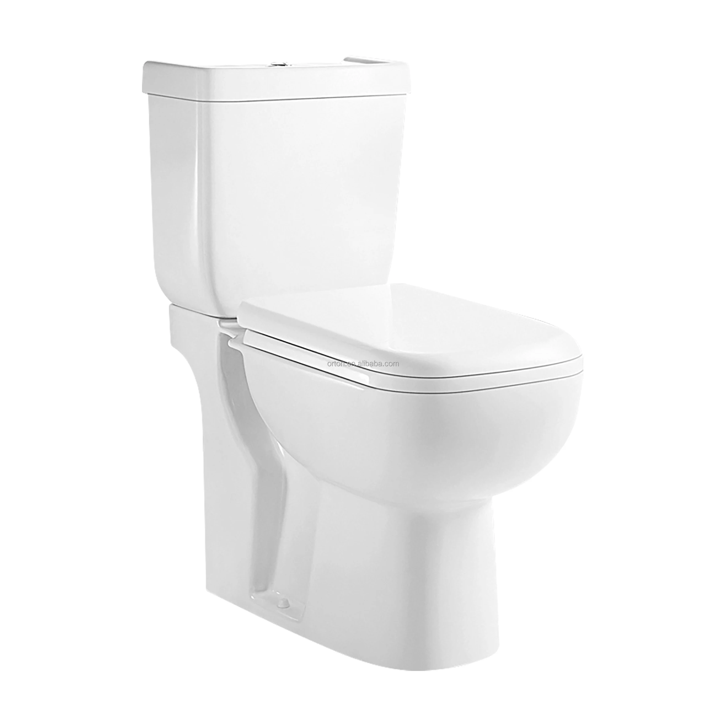 Ortonbath Rimless Dual Flush Toilet,Pp Soft Closing Seat,Oval Bathrooms