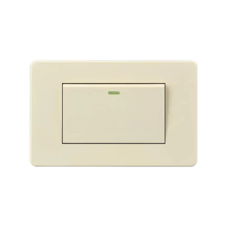 Hot Selling US Standard Modern Wall Switch and Socket Beige 1/2/3 Universal 10A Home Use Wall Socket