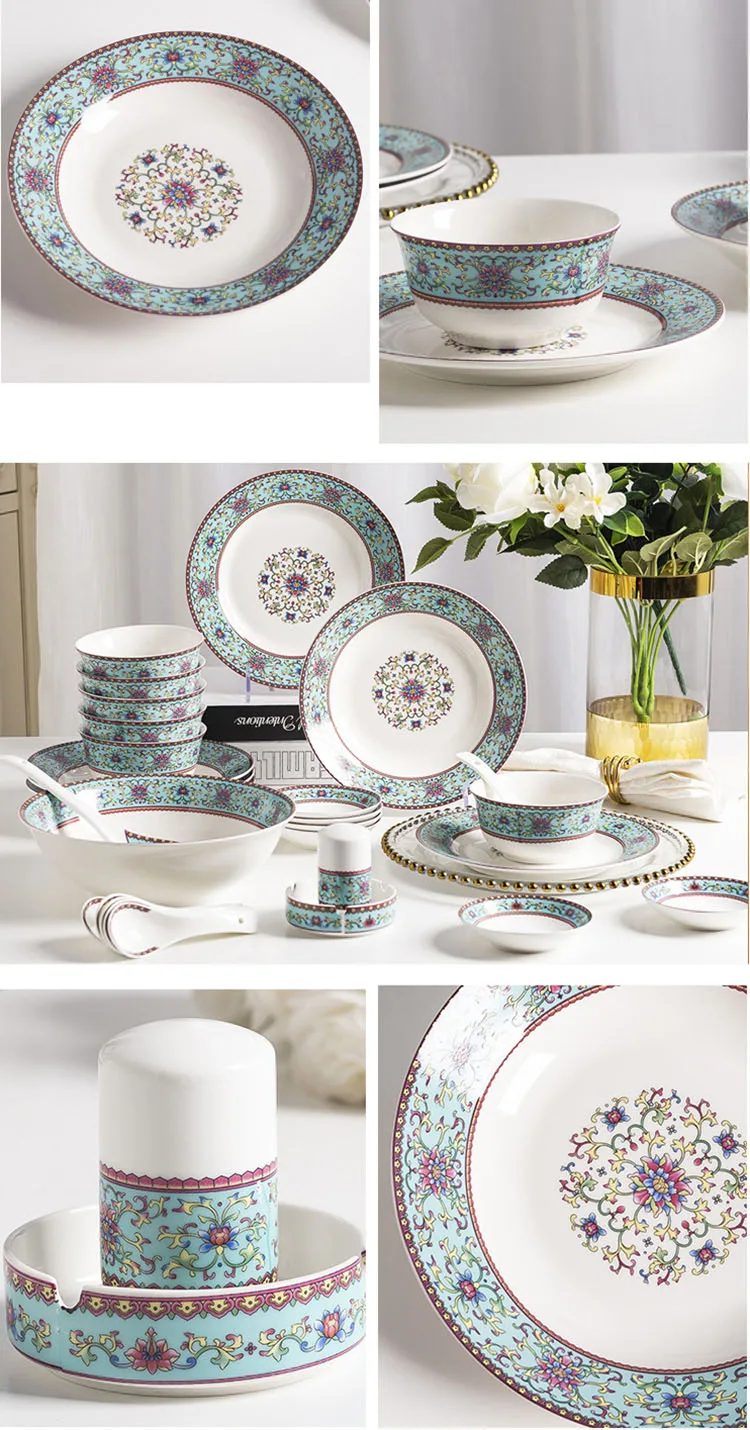 Wholesale porcelain dinner ware 56 pcs