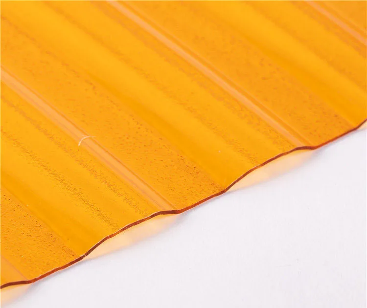 50 Meters Long Clear Frosted Corrugated Waved Polycarbonate Solid