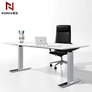 Hand Crank Sit Stand Lift Desk Metal Frame Height Adjustable School Standing Study Desk