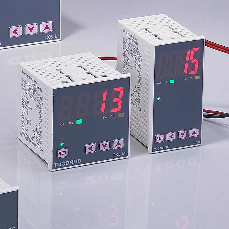 TX5-S/M/H/L/W Single-Row LED Display Smart PID Thermostat K/E/PT100 Type Industrial Temperature Controller for Packaging Machine