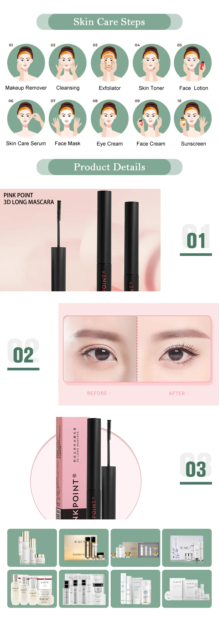 High Quality Custom Temporary Cream Black Thrive Liquid Lash Extensions Eye Mascara details