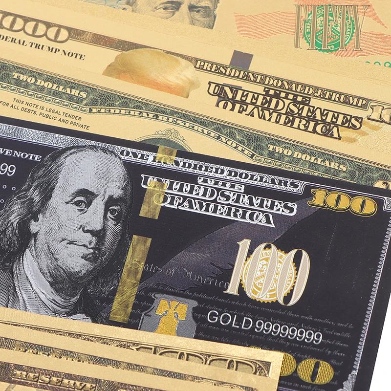 
 Wholesale Quality 100 Dollar Bill Silver Banknote New Design 100 Us Dollar Silver Foil Banknotes Custom pattern  