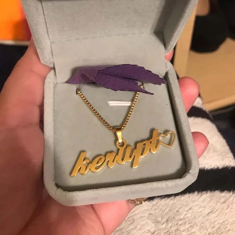 ChainsHouse Collana Personalizzata Con Nome Inciso – Iniziali In Acciaio Inox 316L, Ciondolo Portafortuna, Regalo Donna - 2