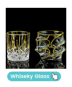 Wholesale Thick Bottom Shot Glass Crystal Gold Rim Whiskey Glasses Lead Free Glass Cup Thick Bottom