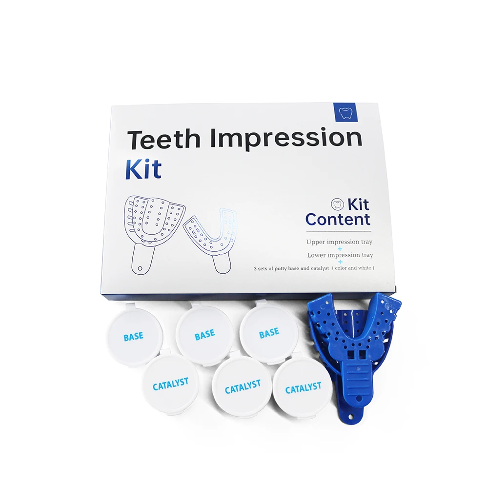 Kit D'empreinte Dentaire Mold Mouth - 1 Lb D'alginate + 12 Plateaux (supérieur/gauche, Inférieur/droit), Neuf
