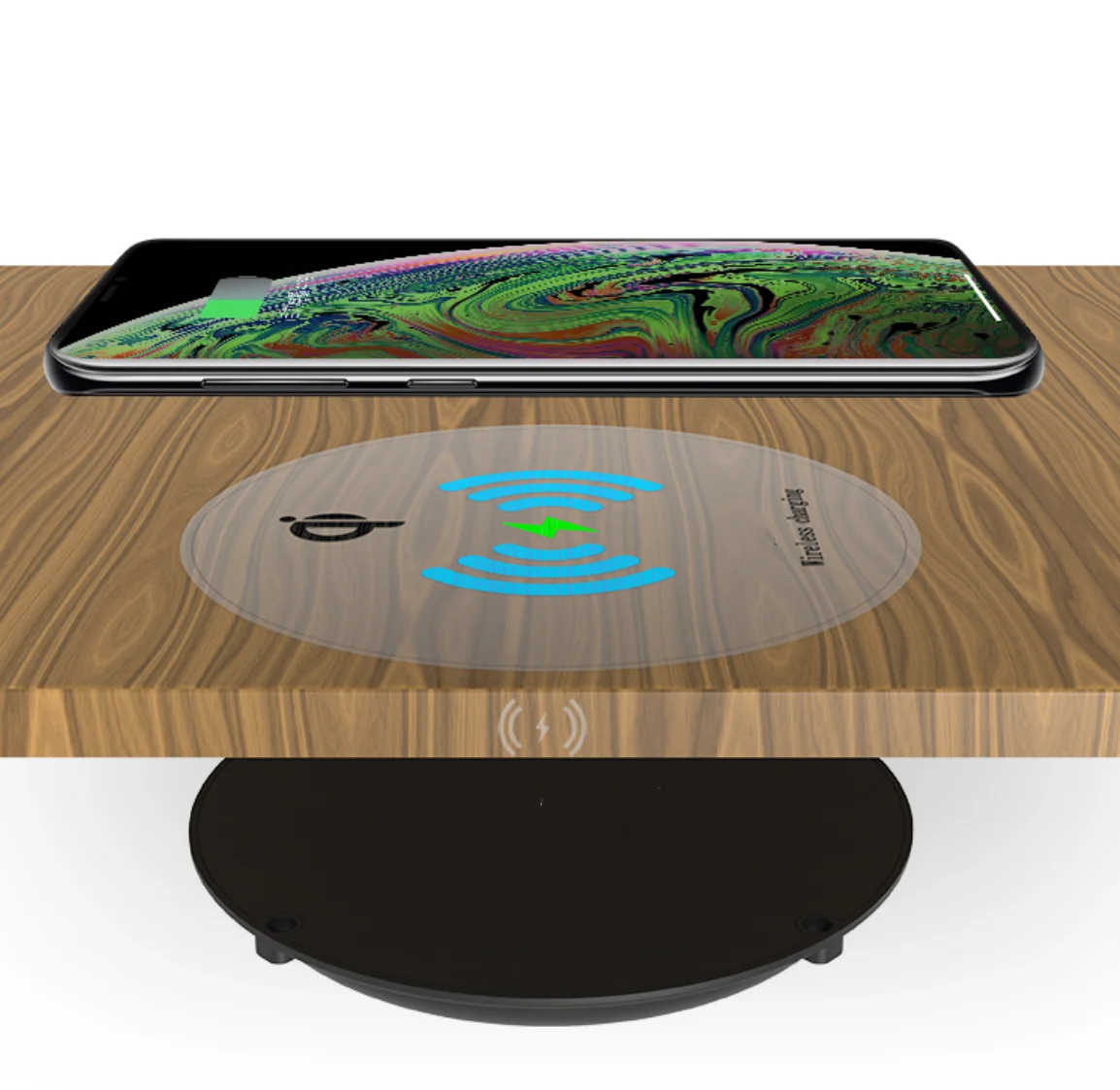 Fast Charging under Desk Wireless Charger Invisible Secure