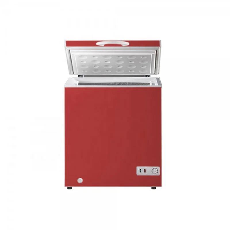 small red deep freezer