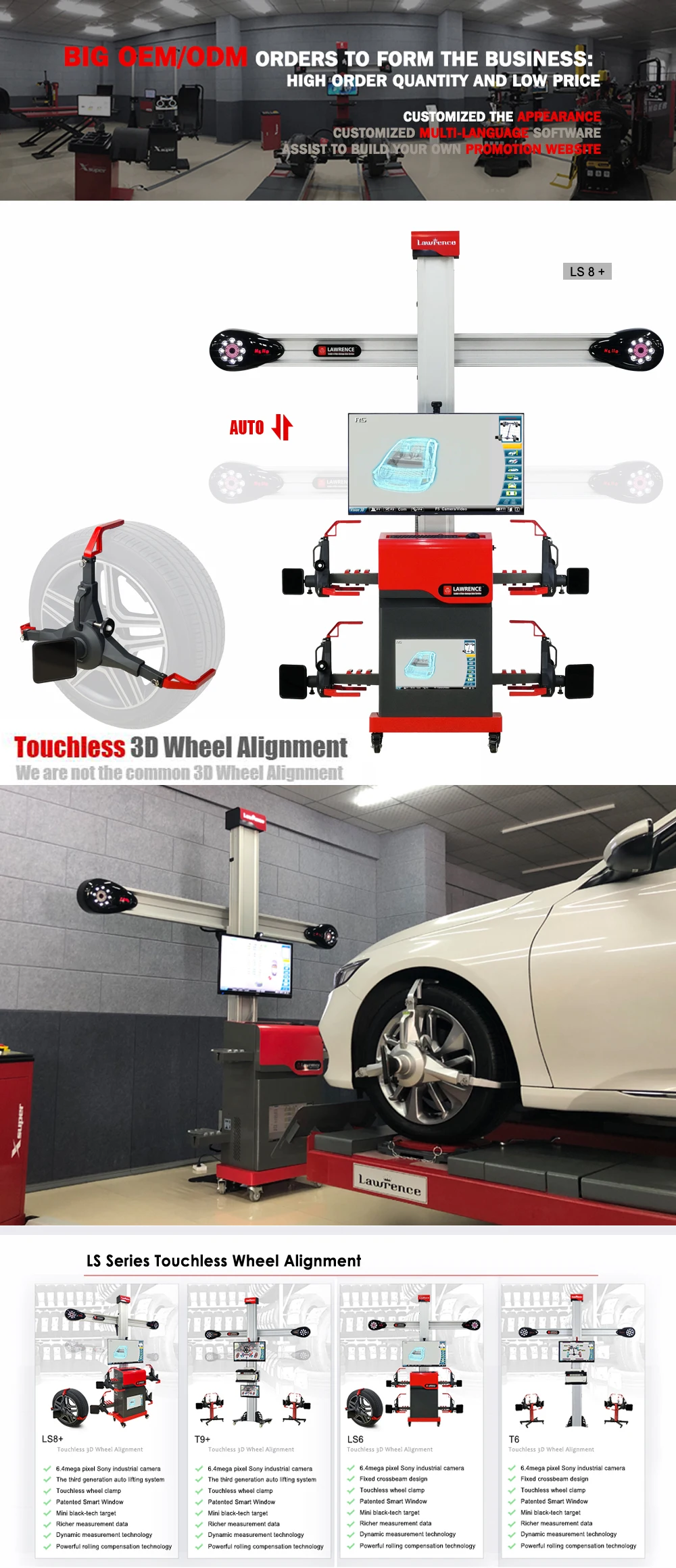 Automotive Shop Equipment Tire Repair Machine 3d Wheel Alignment Tire