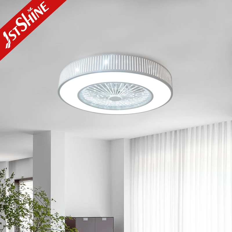
 1stshine новейший потолочный вентилятор с белой отделкой из АБС-пластика со светодиодной подсветкой  