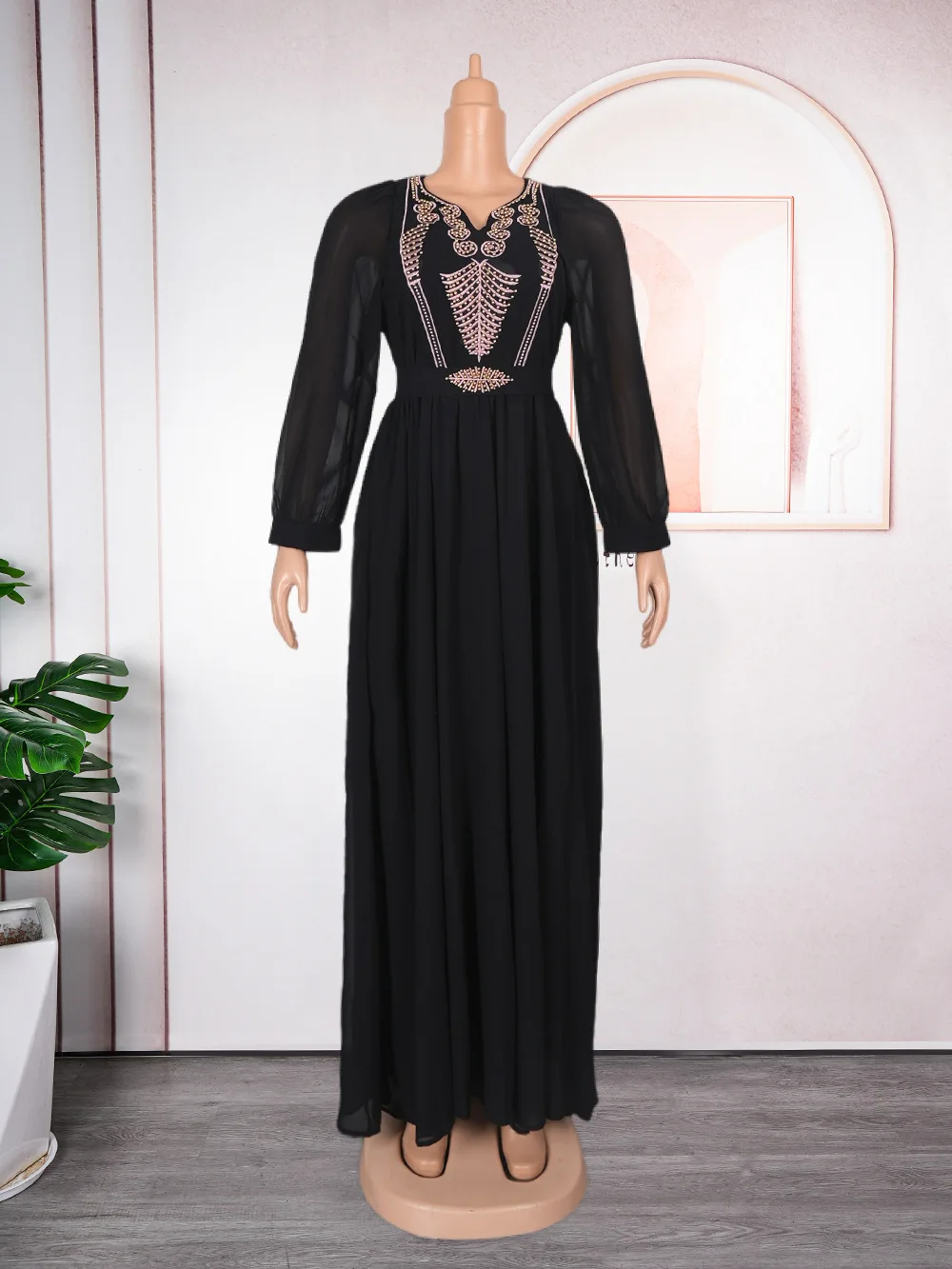long chiffon blue dress Blue Chiffon A-Line Off the Shoulder Formal Dress, Blue Puffy Sleeve E
