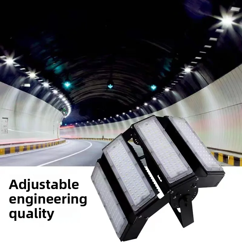 Einstellbare modulare Aluminium-Tunnel-Stadionleuchte, wasserdicht nach IP65, Hochmast-LED-Flutlicht für Baustellen, 3-Jahres-Garantie