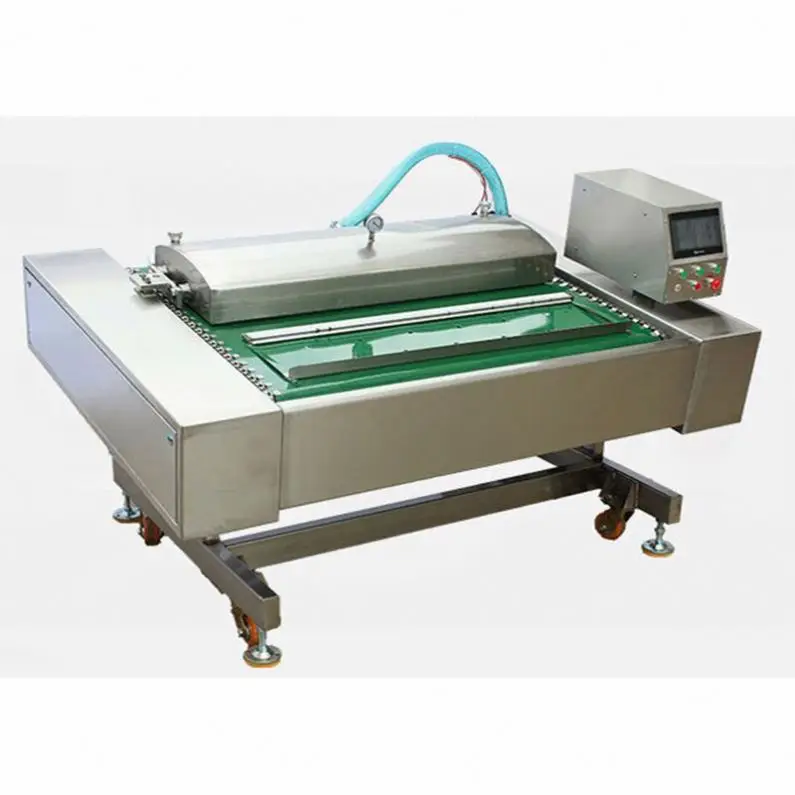 TEBAK High Capacity Rollover Vacuum Sealer Frozen Dumplings Spring Rolls Ready Meals and Vegetables with Large Chamber Design