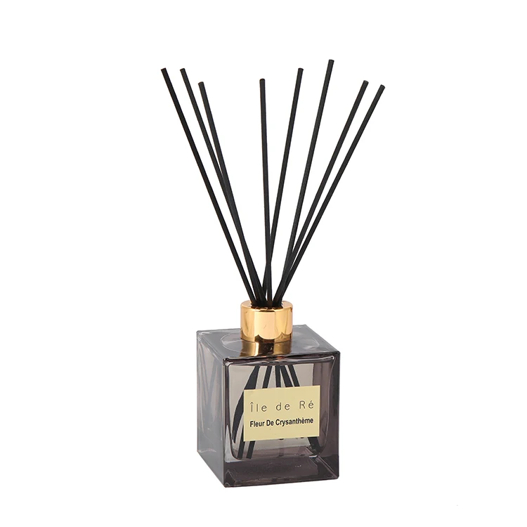 product factory own brand enjoy everyday flameless aromatherapy reed diffuser square glass bottle with fiber sticks-2