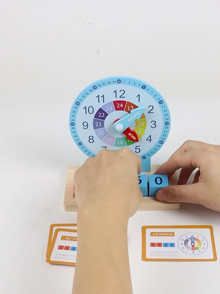 Wooden Educational Clocks Game Montessori Toddler Learning Toy Buy