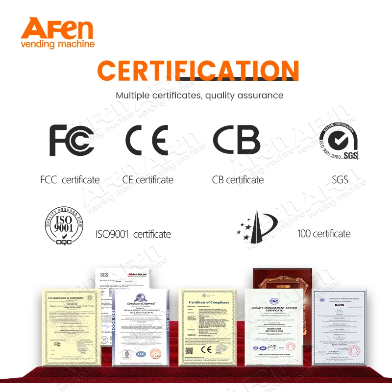 Торговый автомат AFEN популярный торговый с ЖК-экраном и ID-сканером