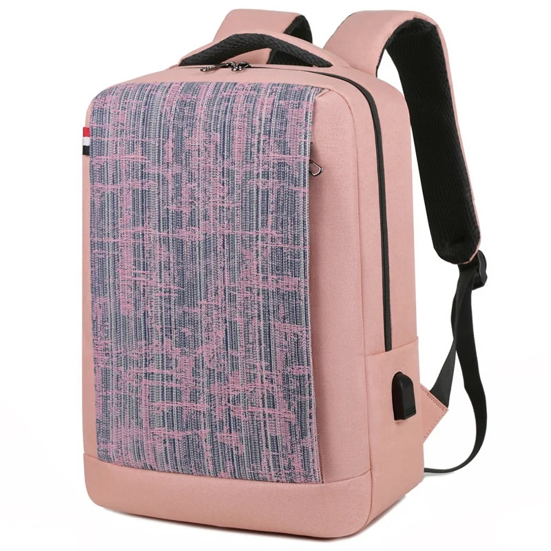 Unisex Fashionable Large Capacity Casual Backpack Waterproof USB Oxford Material Polyester Zipper School Work