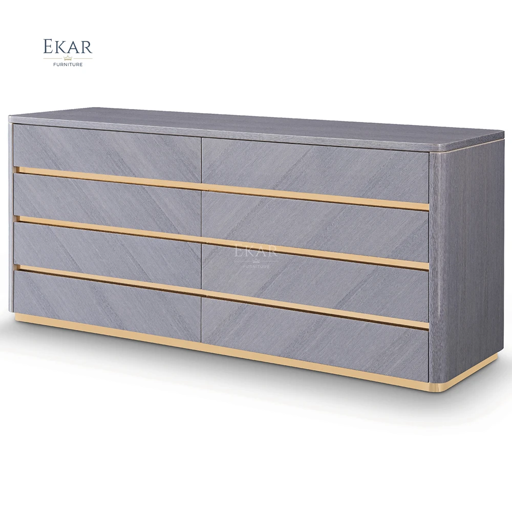 product ekar furniture modern simple design storage cabinet durable wooden furniture drawer chest-66