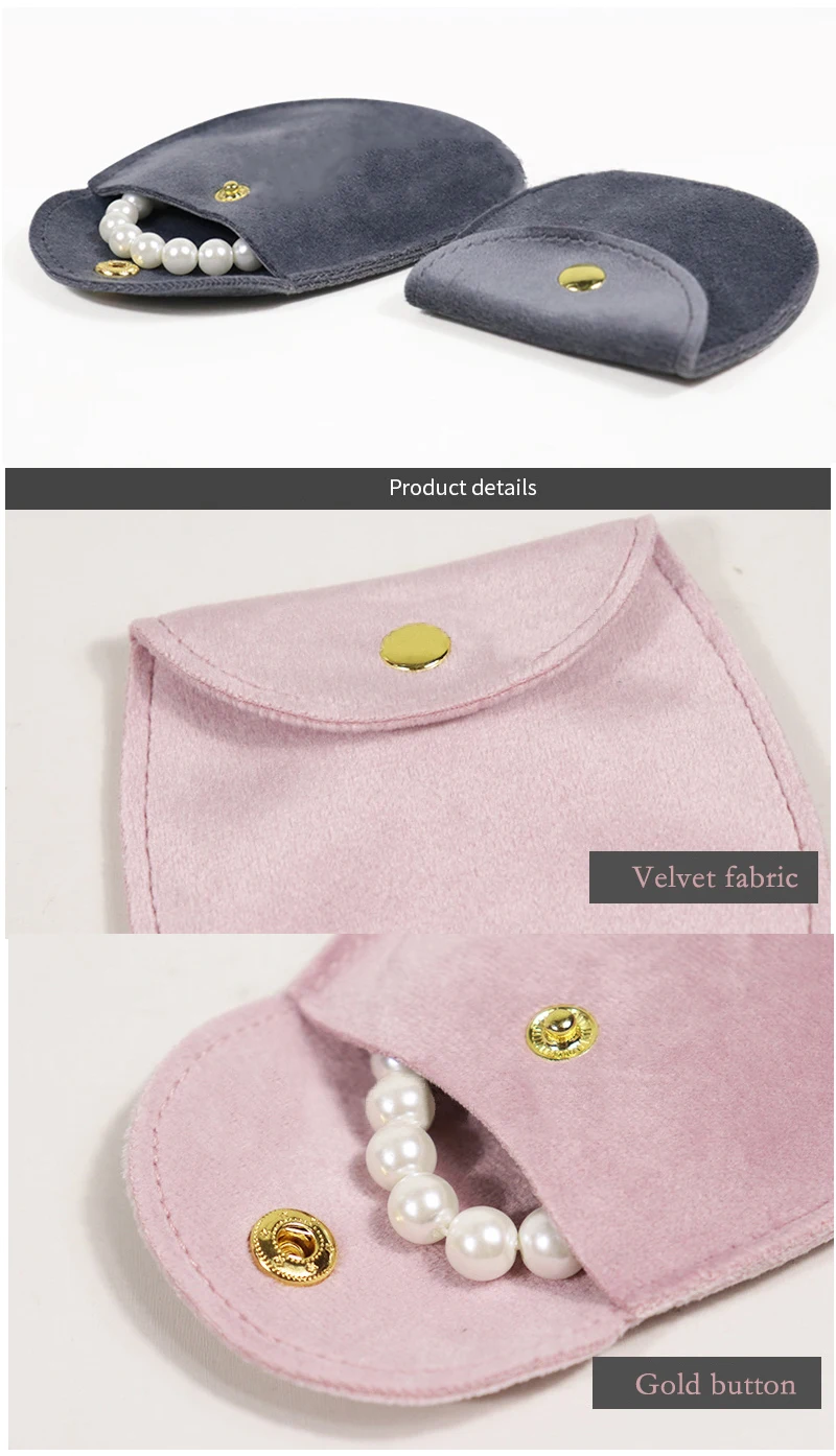 product velvet bag jewelry storage earrings rings pendant bracelet necklace packaging portable snap button pouch-5
