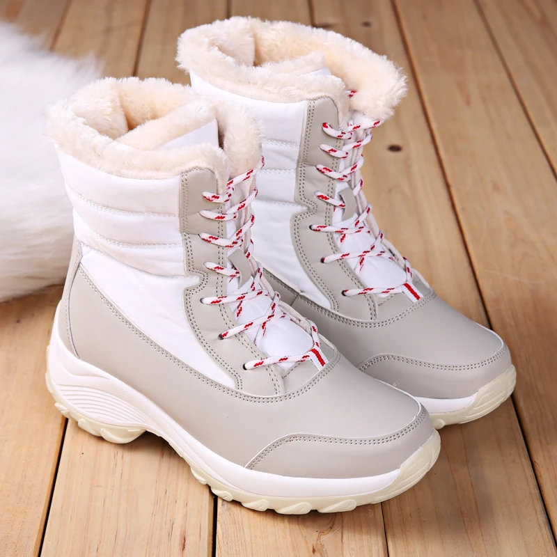 Oxfard fabric upper snow boots high top  keep warm cotton boots