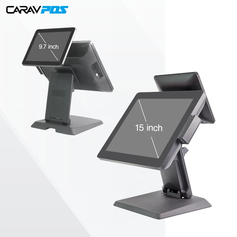 New Dual Screen Pos Machine for Sale with Stand Cash Register All in One Pos System