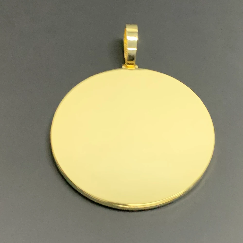 Hip Hop Iced Out Round Custom Letters Pendants Necklaces Paved Cubic Zircon Stone Brass Rope Chain Trendy Men Women Jewelry