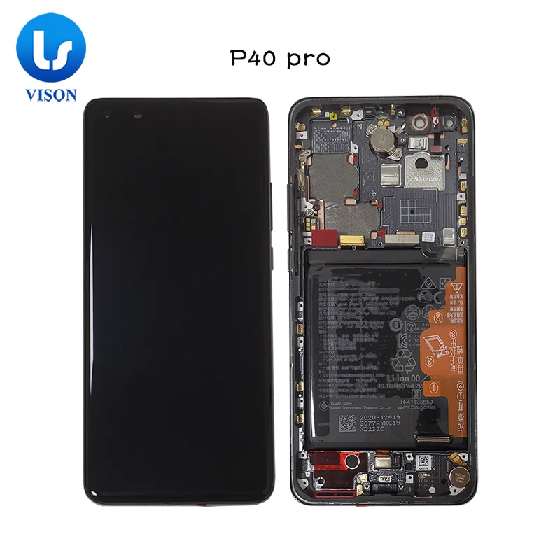 Original New LCD Display for Mobile Phone Huawei P40 PRO LCD With Frame for Huawei P40 Pro Lcd Screen With Frame With Battery