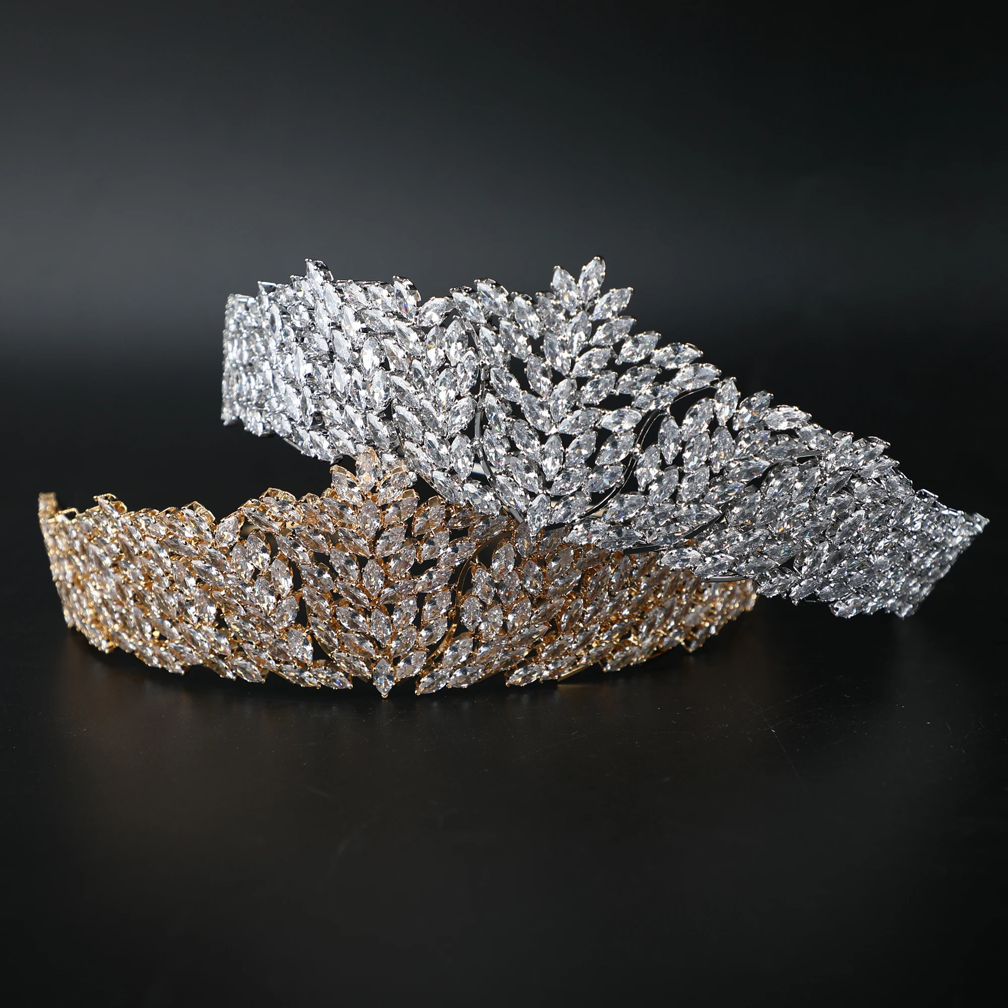 Platinum Plated Cubic Zirconia Tiara Wedding Hair Accessory 5.5\