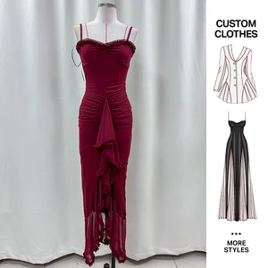 Custom Clothing Manufacturers Wholesale Casual Apparel Women Lady Clothes Fashion Desgin Summer Off Shoulder Elegant Maxi Dress