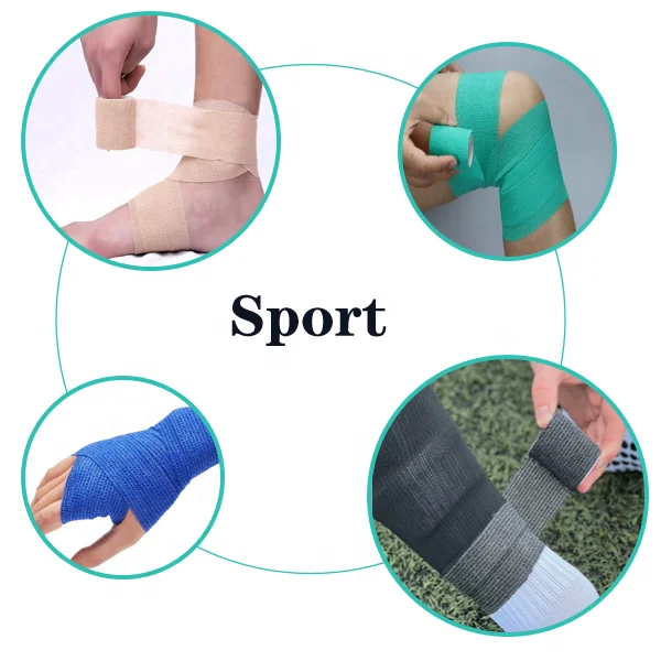 Pet Self Adhesive Bandage 5cm Pet Vet Wrap Tape Nonwoven Cohesive