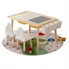 Flagship unpainted table + 2 chairs-yellow barrel-10m roll paper