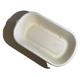 High-quality Eco-friendly Bagasse Pulp 1000ML Box Disposable Biodegradable Food Container