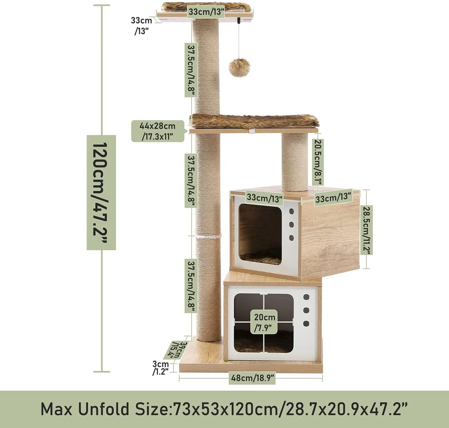
 Wholesale Cat Tree Tower Modern Cat Condo House Cat Scratching Post  