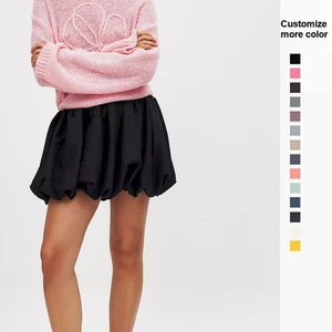 2026 High Quality Direct Factory for Women's European American Style High-Waisted Mini Skirts Casual Chiffon Fluffy Puff Skirts