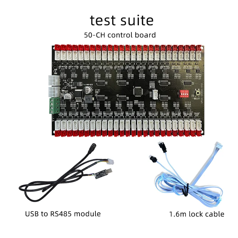 Смарт система за заключване с RS485 комуникационен протокол, контролер с 50 канала и дигитален сензорен екран, PCBA плата за интелигентно съхранение на багаж