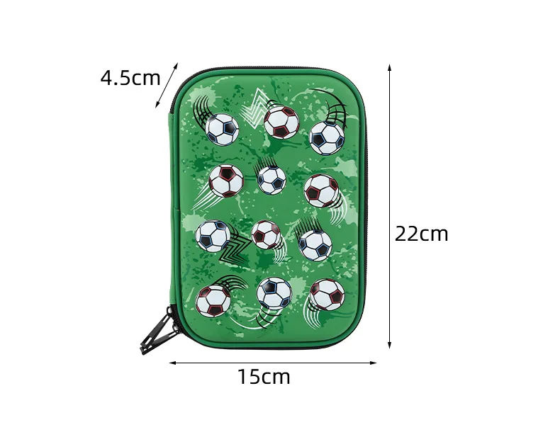 CoolPack Campus Schul-Federmäppchen 'Let's GOL' Fußball-Design | 23x9x5 Cm | Aus Robustem Polyester | Mit Organizer & Netzfach