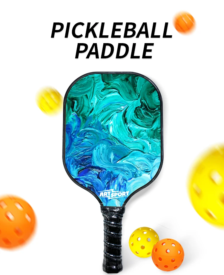 Carbon Fiber Pickleball Paddles Set Includes Two Rackets 4 Balls And A