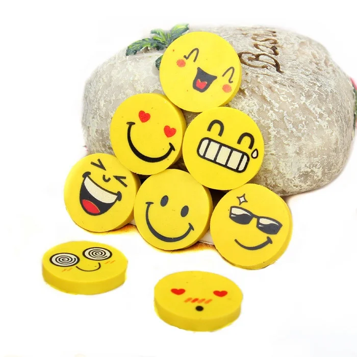 Мини Милый Забавный ластик-карандаш со смайликом ластик с желтым лицом школьные принадлежности для детей призы