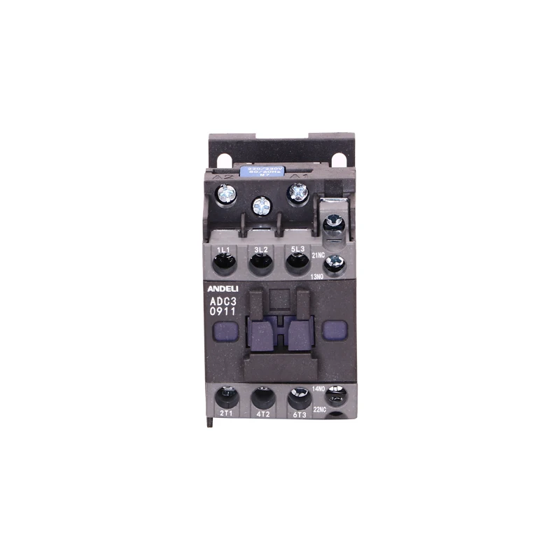 ANDELI Contactor ADC3-09 9A 220V/380V Single Phase Contactor  Double Auxiliary Contact