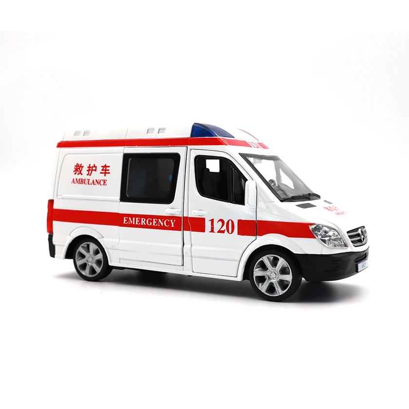 Factory Price 1:32 Ambulance Model Die Cast Toy Cars Custom Toy Cars for Kids