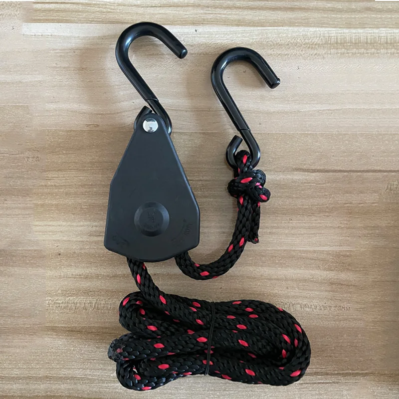 S Hook with Black Electrophoresis and Dipping Coated 3/8 inch Rope Ratchet Tie Down Strap for Outdoor Tent 113KGS factory