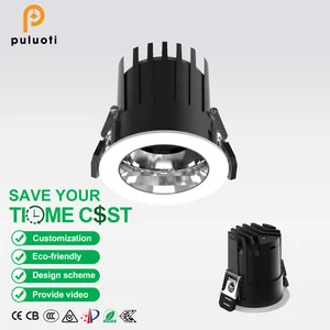 Modern 24W Recessed Ceiling LED Spot Light High Brightness 90-95mm Aluminum Wall Washer for Home Hotel Office Indoor Use Silver