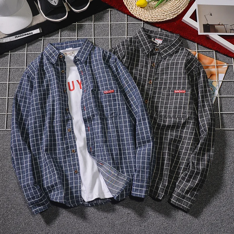 Men's Casual Brushed Flannel Plaid 